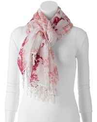 Manhattan Accessories Co Crocheted Floral Oblong Scarf