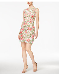 Connected Floral Print Sheath Dress