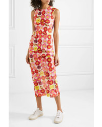 Molly Goddard Laurie Gathered Printed Stretch Tulle Dress
