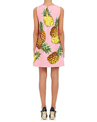 Dolce & Gabbana Pineapple Print Jacquard Shift Dress
