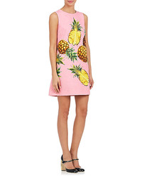 Dolce & Gabbana Pineapple Print Jacquard Shift Dress