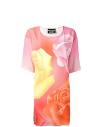 Boutique Moschino Roses Print T Shirt Dress