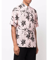 Laneus Floral Print Short Sleeve Shirt