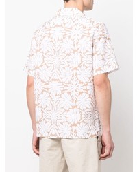 Eleventy Floral Print Short Sleeve Shirt