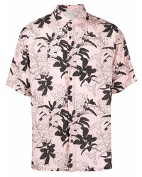 Laneus Floral Print Short Sleeve Shirt