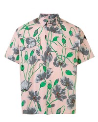 MSGM Floral Print Short Sleeved Shirt
