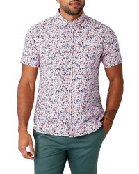 7 Diamonds Life In The City Floral Short Sleeve Button Up Shirt