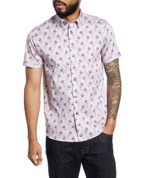 Ted Baker London Nowords Floral Short Sleeve Button Up Shirt