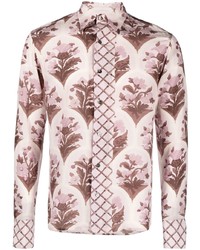 73 London Archway Floral Print Silk Shirt