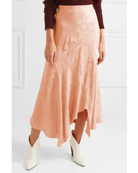 Etro Asymmetric Silk Jacquard Midi Skirt