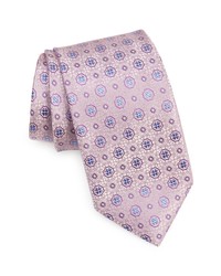 Canali Floral Medallion Silk Tie In Pink At Nordstrom