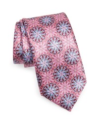 Zegna Medallion Silk Tie In Pink At Nordstrom