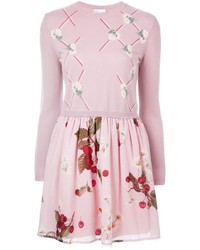 RED Valentino Floral Print Sweater Dress