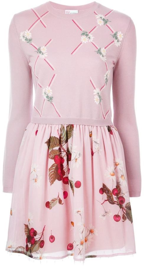 Bedrift samtale Becks RED Valentino Floral Print Sweater Dress, $995 | farfetch.com | Lookastic