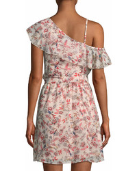 Kensie Secret Garden Asymmetric Ruffle Dress