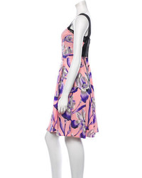Marc Jacobs Silk Floral Draped Dress