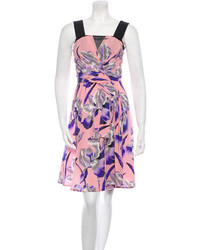 Marc Jacobs Silk Floral Draped Dress