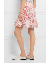 Stella McCartney Floral Jacquard Mini Skirt Blush