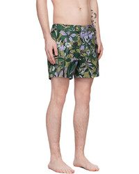 Tom Ford Green Floral Swim Shorts