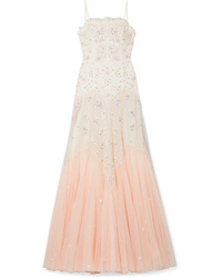 Needle & Thread Pearl Rose Embellished Embroidered Tulle Gown