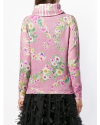 Blugirl Floral Print Roll Neck Sweater