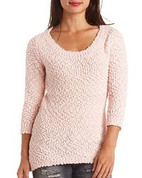 Charlotte Russe Popcorn Knit Textured Pullover Tunic Sweater