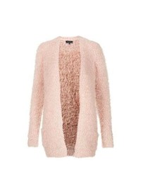 Pink Fluffy Open Cardigans for Women | Lookastic