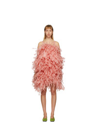Pink Fringe Fit and Flare Dress