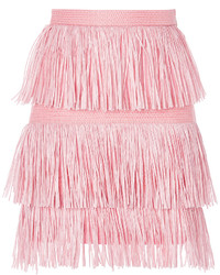 MSGM Pink Fringe Mini Skirt