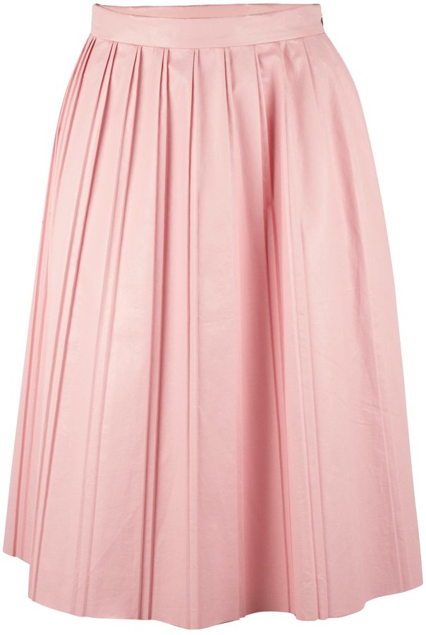 Suno Pleated Faux Leather Skirt 4, $495 | Les Nouvelles | Lookastic