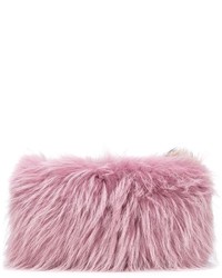 Mr Mrs Italy Two Tone Fur Clutch