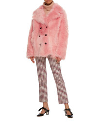 Rochas Double Breasted Shearling Fur Coat