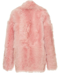 Rochas Double Breasted Shearling Fur Coat