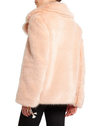 Stella McCartney Faux Fur Coat Blush