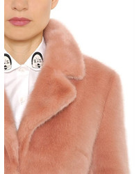 Faux Fur Coat With Contrast Trim