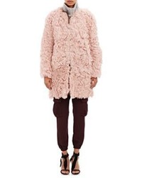 Ulla Johnson Fur Hawk Coat Pink Size Na