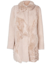Drome Furry Detail Buttoned Up Coat