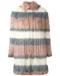 Giamba Striped Fur Coat