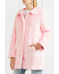 Hvn Courtney Faux Fur Coat Baby Pink