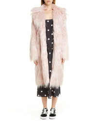 Sandy Liang Long Faux Fur Coat