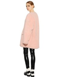 MSGM Faux Shearling Cocoon Coat