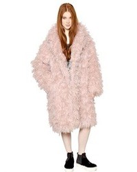N°21 Mohair Blend Fur Effect Coat