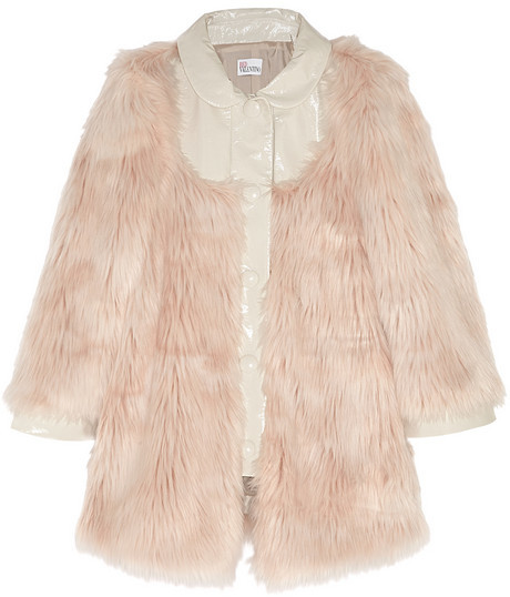 RED Valentino Patent Paneled Faux Coat, $1,095 NET-A-PORTER.COM | Lookastic