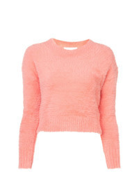 Pink Fur Crew-neck Sweater