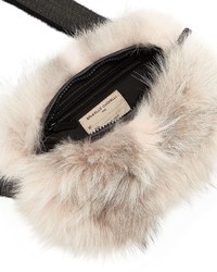 Brunello Cucinelli Two Toned Fox Fur Crossbody Bag Pink