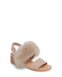 Huma Blanco Clece Genuine Alpaca Fur Sandal