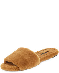 The Row Ellen Mink Fur Slide Sandal
