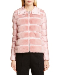 Moncler Riga Quilted Down Jacket With Genuine Mink