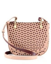 Pink Geometric Leather Bag
