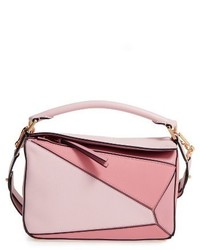 Loewe Small Puzzle Leather Shoulder Bag Pink